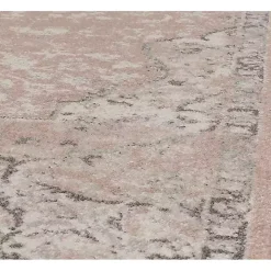 Pink Rose Medallion Area Rug, 5x7