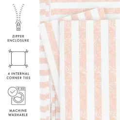 Pink Rugged Stripe 2-pc. Twin Duvet Cover Set