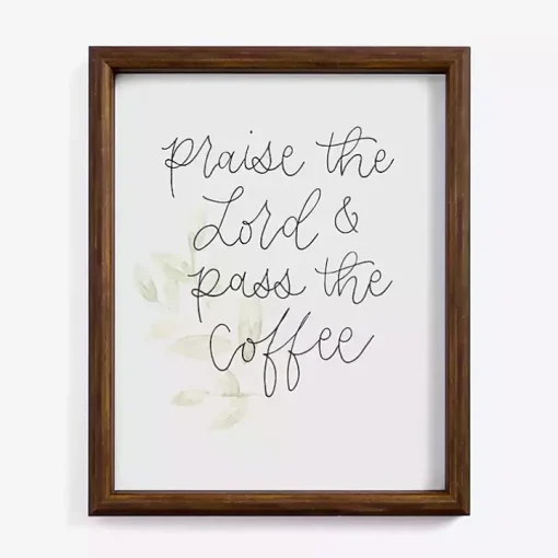 Praise the Lord Framed Wall Plaque