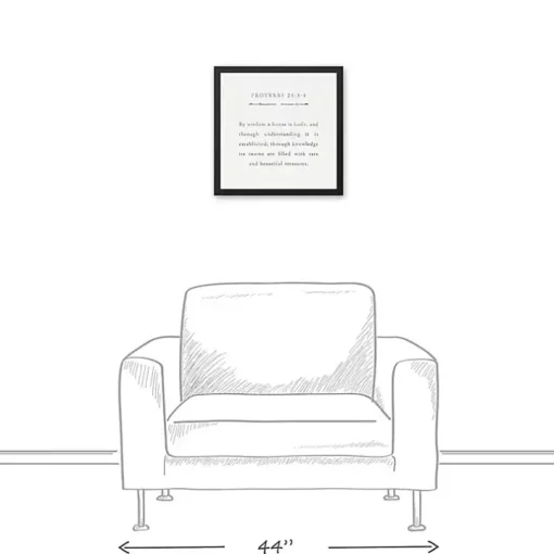 Proverbs Black Framed Canvas Art Print