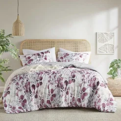 Purple Botanical 3-pc. Full/Queen Comforter Set