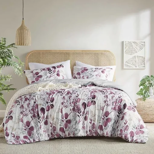 Purple Botanical 3-pc. Full/Queen Comforter Set