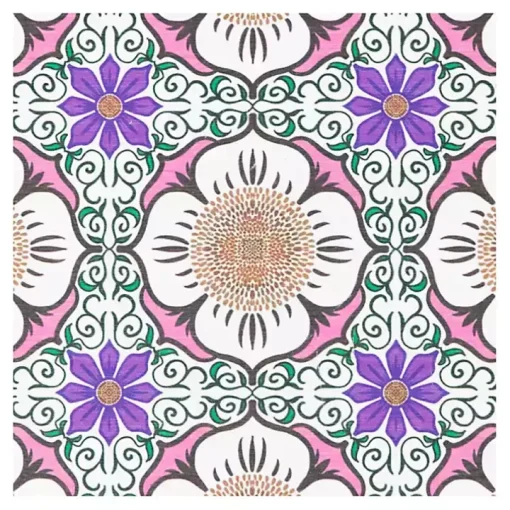 Purple Flower Stone Bath Mat
