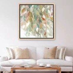 Rainy Cascade I Framed Canvas Art Print, 40x40