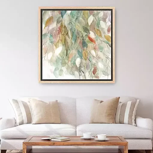 Rainy Cascade I Framed Canvas Art Print, 40x40