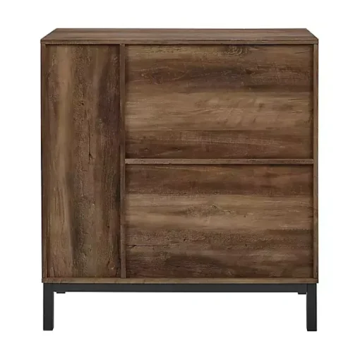 Reclaimed Wood Industrial Bar Cabinet