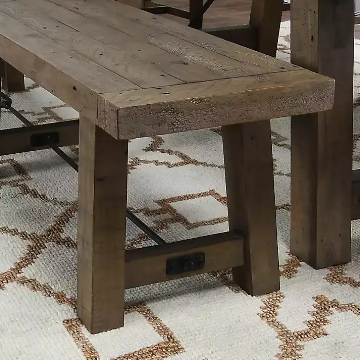 Reclaimed Wood Industrial Dining Bench