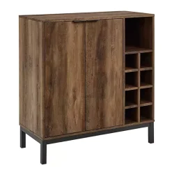 Reclaimed Wood Industrial Bar Cabinet