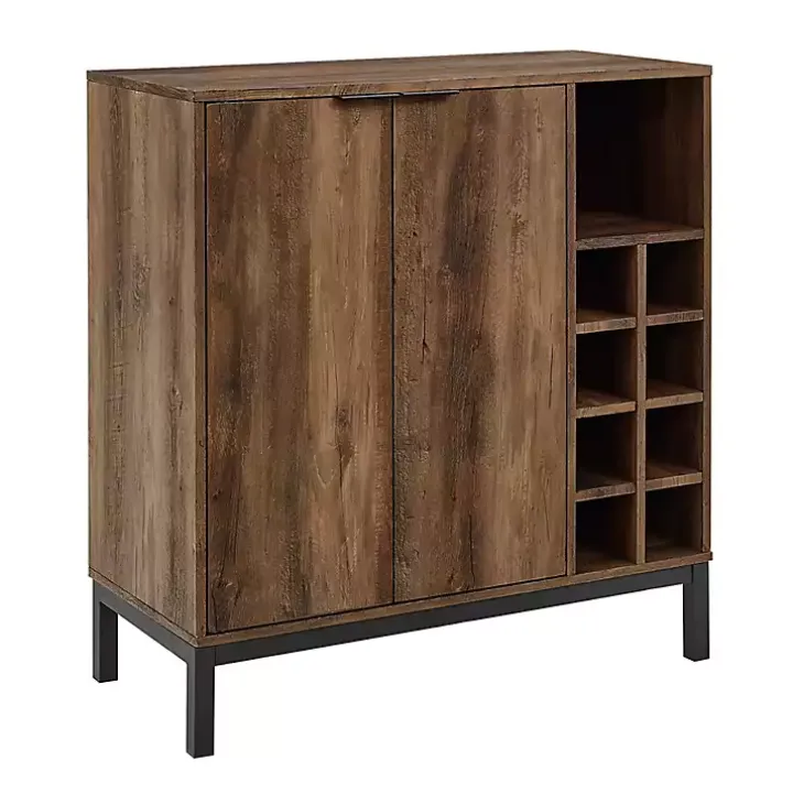 Reclaimed Wood Industrial Bar Cabinet
