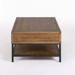 Reclaimed Wood Keeping Drawers Coffee Table