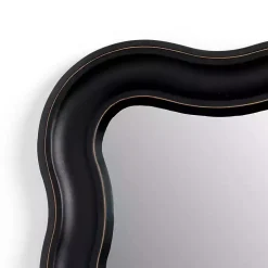 Rectangle Catorina Black Wavy Wall Mirror