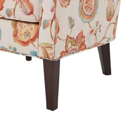 Red Floral Colette Accent Chair