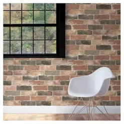 Red Reclaimed Brick Peel & Stick Wallpaper