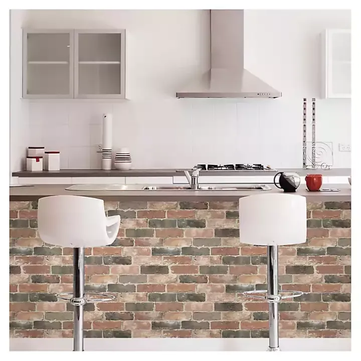 Red Reclaimed Brick Peel & Stick Wallpaper