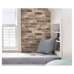 Red Reclaimed Brick Peel & Stick Wallpaper