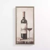 Red Wine Vintage Framed Canvas Art Print