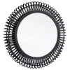 Reina Black Bamboo Wall Mirror