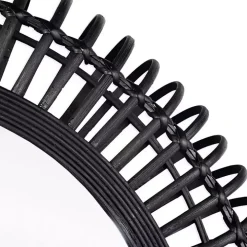 Reina Black Bamboo Wall Mirror