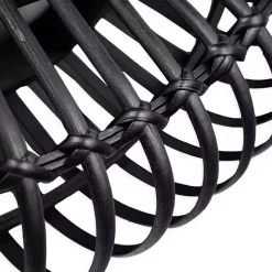 Reina Black Bamboo Wall Mirror