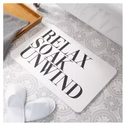 Relax Soak Unwind Stone Bath Mat