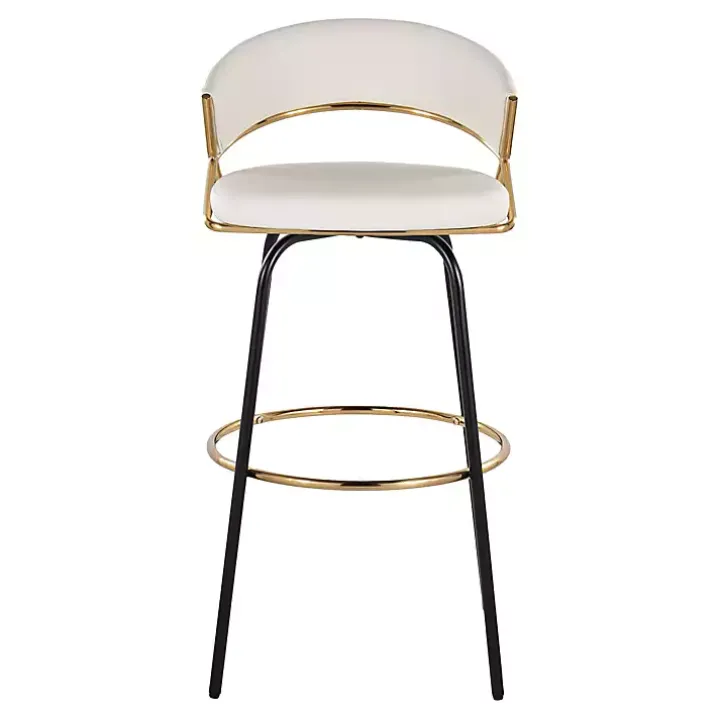 Remy White Swivel Bar Stools, Set of 2