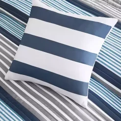 Reversible Stripes 4-pc. Twin/Twin XL Quilt Set