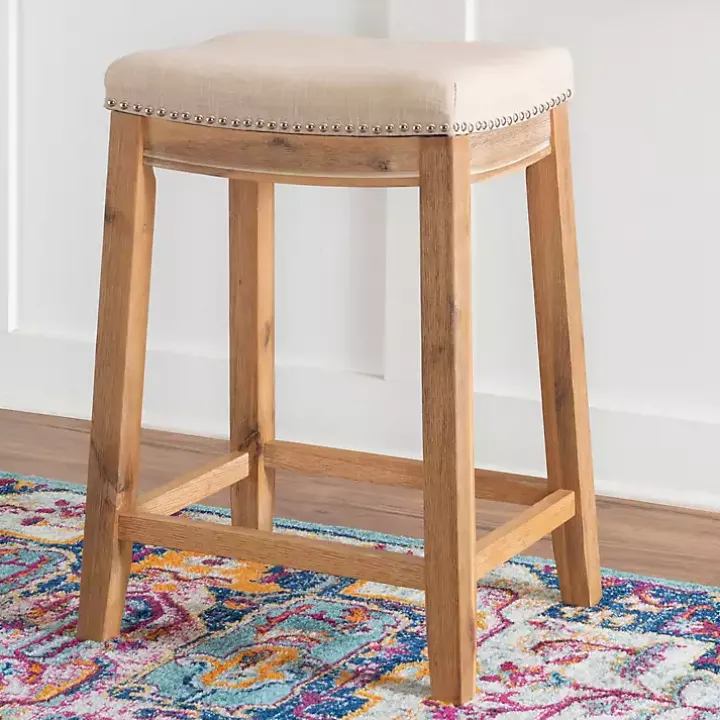 Riverdale Acacia Wood Counter Stool