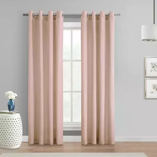 Rose Crinkle Harmony Curtain Panel, 63 in.