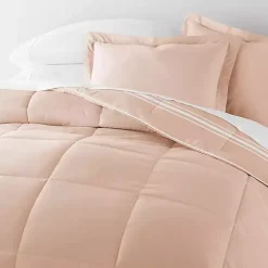 Rose Striped Reversible 3-pc. Queen Comforter Set