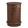 Round Brown Beckly Accent Table