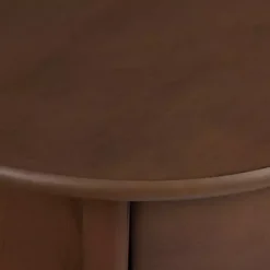 Round Brown Beckly Accent Table