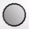 Round Catorina Black Wavy Wall Mirror