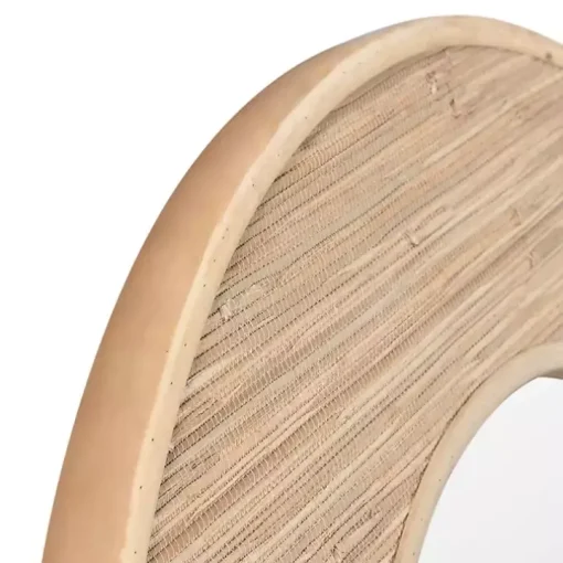 Round Elyas Natural Rattan Wall Mirror