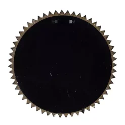 Round Gold Textured Diamond Wall Mirror