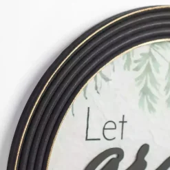 Round Let Grace Abound Wall Plaque