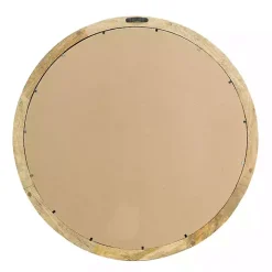 Round Mango Wood Wall Mirror