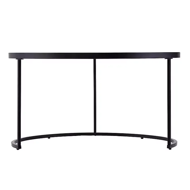 Round Mirrored Nesting Tables, Set of 2