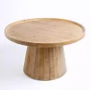 Round Natural Wood Hughes Coffee Table