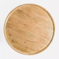 Round Natural Wood Hughes Coffee Table
