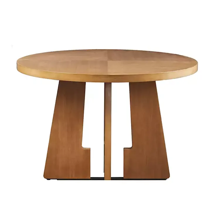 Round Pecan Wood Kenny Dining Table