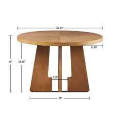 Round Pecan Wood Kenny Dining Table