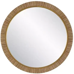 Round Rattan Wall Mirror