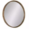Round Rustic Wood Hutton Mirror