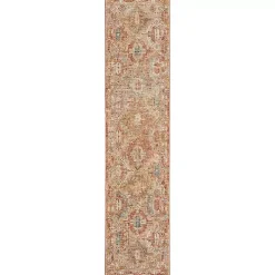 Rust Distressed Multi Medallion Runner, 2x10
