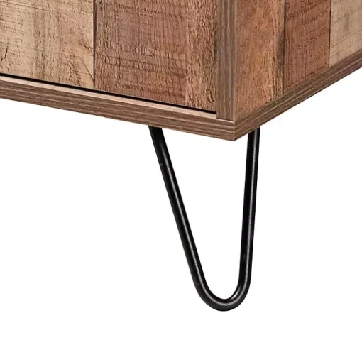 Rustic Brown Hairpin Wine Cabinet
