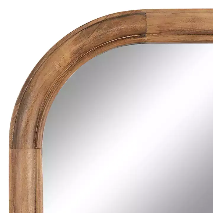 Rustic Brown Wide Arch Wall Mirror