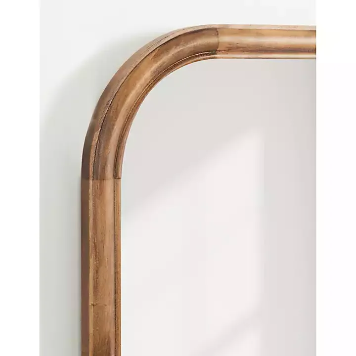 Rustic Brown Wide Arch Wall Mirror