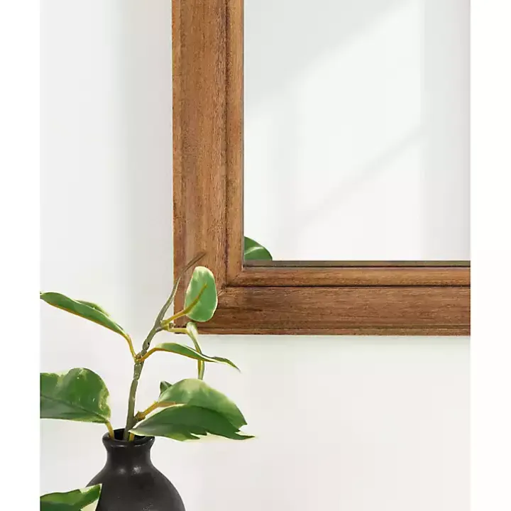 Rustic Brown Wide Arch Wall Mirror