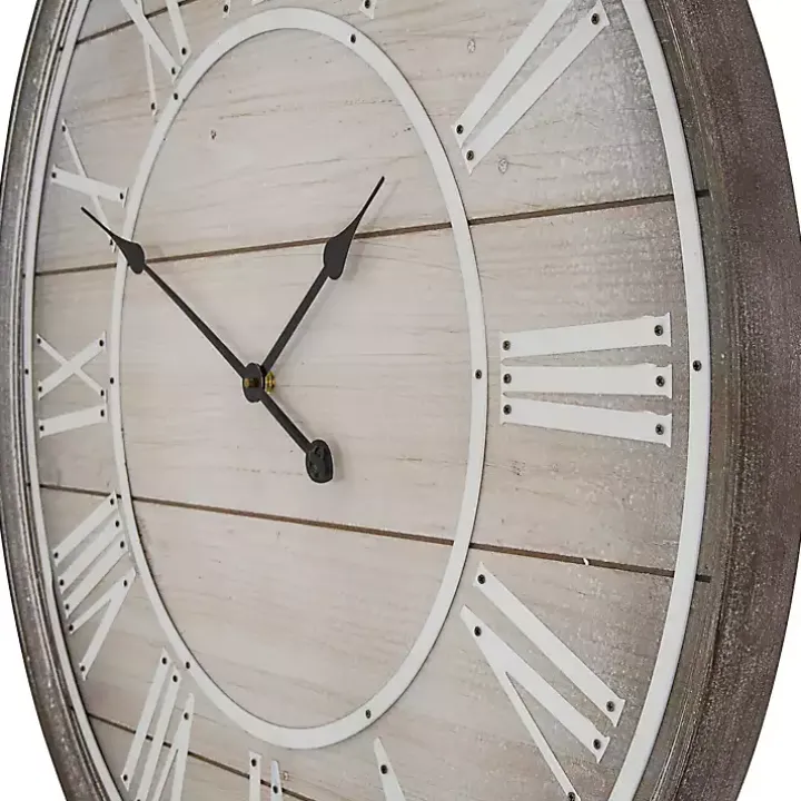 Rustic Charm Wood Wall Clock