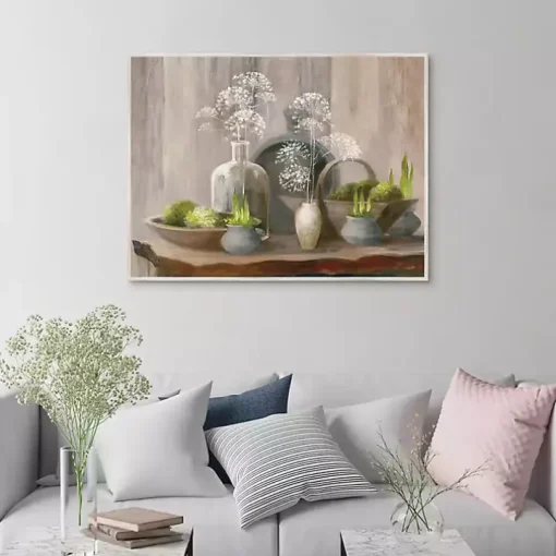 Rustic Elegance Framed Canvas Art Print